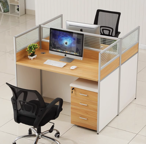 Poste de travail modulaire de bureau moderne, mobilier de bureau pour le personnel, en forme de L, modulaire, cubique, pour 2, 4, 6, 8 personnes, pour immeuble de bureaux - Product Image 3