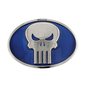 Hebilla de cinturón metálica con diseño de calavera Punisher, hebilla de aleación de zinc para hombre, acabado en níquel brillante, accesorio de utilería de película. - Product Image 5