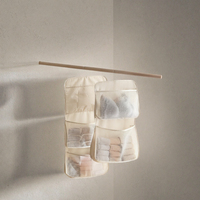 Organisateur suspendu pour soutiens-gorge, chaussettes, sous-vêtements, sac de rangement de voyage en tissu Oxford avec crochet métallique, sac de rangement pour chambre, organisation domestique