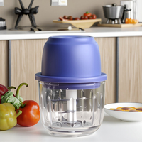 Mini hachoir électrique en plastique pour légumes, ail, gingembre, viande, avec lame en acier inoxydable, rechargeable par USB
