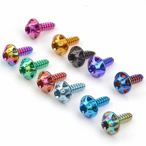 Tornillos Autorroscantes de Cabeza Hexagonal de Aleación de Titanio GR5 con Acabado Zincado, Rosca Derecha, Métrica M2, para Carrocería de Motocicleta - Product Image 1