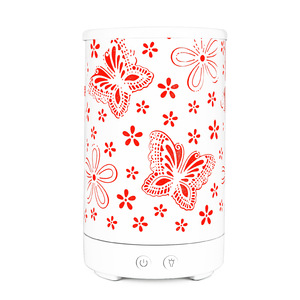 Creative Butterfly Pattern Aroma Diffuser White 0.5L Led Light Fog Type Essential Oil <b>Humidifier</b> For Home Use - Product Image 2