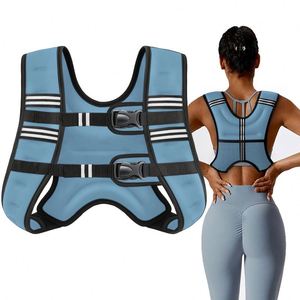 Gilet lesté réglable pour femmes, avec 6 poids en sable de fer, pour l'entraînement de force, l'exercice physique, la course à pied, la marche et les séances d'entraînement. - Product Image 1