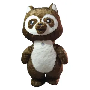 Disfraz de mascota inflable de mapache personalizado para adultos, disfraz de Mascota de dibujos animados, publicidad móvil, de felpa