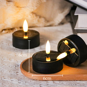 <span class=keywords><strong>Set</strong></span> di Candele LED Solari Impermeabili per Esterni, Senza Fiamma, Effetto Tremolante, per Decorazione di Giardini e Patii - Product Image 3
