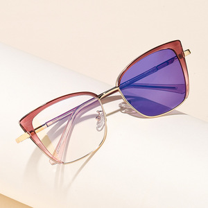 ใหม่แว่นกันแดดทรงแคทอายสำหรับผู้หญิง UV400 เลนส์โฟโตโครมิกพลาสติกและกรอบโลหะคลาส 2 บังแดด HL 95004 - Product Image 1