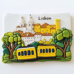 Aimant de réfrigérateur en résine unique personnalisé <span class=keywords><strong>Souvenir</strong></span> de voyage <span class=keywords><strong>Lisbonne</strong></span> imprimé en 3D feuille moyenne de style animal moderne avec logo pour la décoration de la maison - Product Image 4