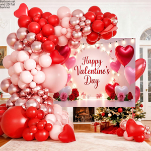 Nuovo Kit Arco di Palloncini in Lattice a Forma di Cuore Rosso e Rosa da 93 Pezzi, Decorazioni per San Valentino, Anniversari di Matrimonio e Feste - Product Image 5