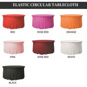 Custom White <b>Table</b> <b>Cloth</b> <b>Round</b> <b>Table</b> Clothes for Wedding - Product Image 4