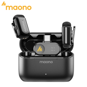 MAONO WAVE T1 Mini Wireless Lavalier Microphone Live Streaming Video Recording Vlogging USB-C <strong>Lightning</strong> Compatible - Product Image 3