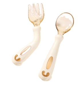 ชุดช้อนและส้อมสำหรับ<span class=keywords><strong>เด็ก</strong></span>ทารกแบบงอได้ ฝึกการเรียนรู้การป้อนอาหาร ช้อนสำหรับ<span class=keywords><strong>เด็ก</strong></span> ปลอดสาร BPA จับง่าย ชุดช้อนส้อมสำหรับเด็ก - Product Image 1