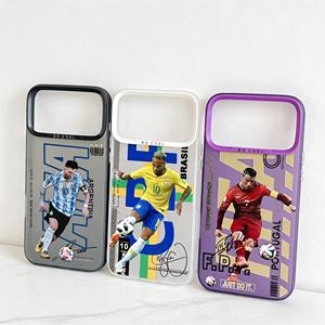 Custodia Super Football Player IMD per <span class=keywords><strong>iPhone</strong></span> 17/16/15/14/13/12/<span class=keywords><strong>11</strong></span> <span class=keywords><strong>Pro</strong></span> Max, <span class=keywords><strong>Cover</strong></span> <span class=keywords><strong>Rigida</strong></span> PC+TPU Antiurto Stile Ins - Product Image 1