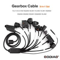 Kit de cables GODIAG 9 en 1 para prueba de caja de cambios VAG DSG DQ200 DQ500 DL501 DL382, lectura y escritura de datos de ECU, compatible con AUTEL G-BOX Xhorse
