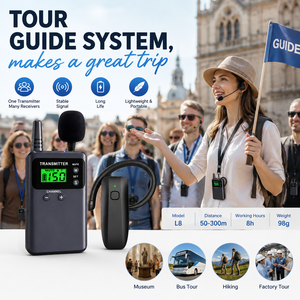 Système de guide touristique sans fil Yingmi L8, émetteur-récepteur pour voyages, musées, conférences - Product Image 4