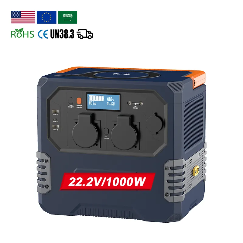 Manufactures Customized AC 110v 220v 300W 500W 1000W Mini Home Backup portable power station Solar Generator With LED LCD