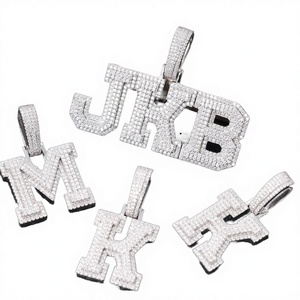 Pendentif personnalisé en argent sterling 925 plaqué argent, style hip-hop, avec moissanite, certifié GRA - Product Image 3