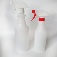 Bouteille de pulvérisation à gâchette en HDPE vide de couleur naturelle 500ml 750ml 1000ml 32oz avec vaporisateur à gâchette 28/400 pour jardin