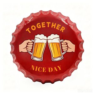 En gros Plaque murale décorative en métal gaufré, style rétro vintage, pour publicité et bière - Product Image 3