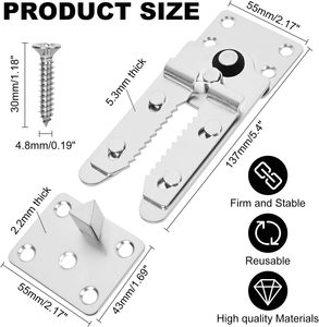 Conector Metálico para Sofá, Soporte de Fijación para Muebles, para Sala de Estar u Hotel - Product Image 2