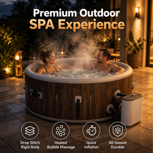 <span class=keywords><strong>Spa</strong></span> gonflable commercial 4 personnes, résistant aux intempéries, portable, avec massage par bulles, pour usage en resort, hôtel et jardin - Product Image 1