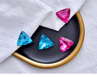 Strass en acrylique triangulaires à coudre, de haute qualité, écologiques, pour accessoires de bijoux DIY