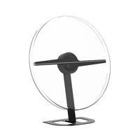 42cm Mini Projecteur Holographique d'Intérieur pour l'Education, Rond/Hexagonal 3D LED Ventilateur Hologramme Couverture de Projecteur pour