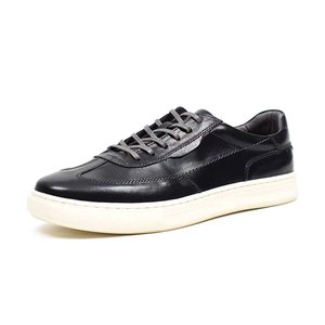 Zapatillas Casuales de Cuero Genuino <span class=keywords><strong>Negro</strong></span> para Hombre, Retro, de Caña Baja, Cómodas para Uso Diario en la Oficina - Product Image 1