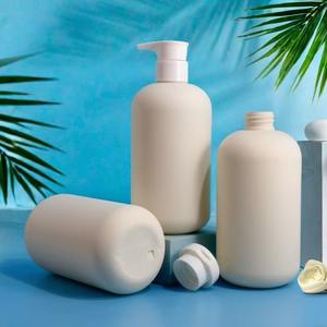 200ml 300ml 500ml HDPE PCR Écologique doux au toucher personnalisé <span class=keywords><strong>beige</strong></span> En Plastique Shampooing Lotion Squeeze Bouteille Flip Top lotion Pompe - Product Image 2