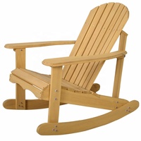 Fauteuil à bascule Adirondack en bois de sapin séché au four, pliable et traditionnel, pour jardin, terrasse, villa et ferme