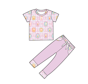 Set di Abbigliamento Personalizzato per Bambine con Maniche Corte e Pantaloni, Alta Qualità, Vita Alta Elasticizzata, Completi Patchwork per Uso Quotidiano - Product Image 6