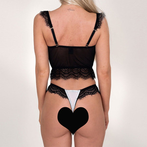 High-Quality Sexy Lingerie Lace Embroidery Contrasting Color Fishbone Slim Fit Sexy Lingerie Two-Piece Set for Women - Product Image 4