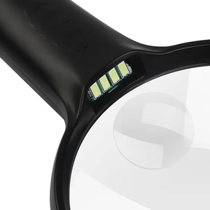 Lupa de Mano Acrílica con Luz, Lente de 3X 138mm para Personas Mayores, Lectura, Inspección de Monedas, Joyería, Degeneración <span class=keywords><strong>Macular</strong></span> - Product Image 5
