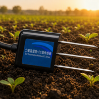 Capteur d'humidité et de température du sol RS485, détecteur d'humidité du sol pour l'agriculture intelligente, l'irrigation des serres, l'agriculture