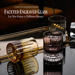 Vaso <span class=keywords><strong>de</strong></span> Whisky <span class=keywords><strong>de</strong></span> Cristal Grabado a Mano al por Mayor, Estilo Old Fashioned, para Licor, Bourbon, Vodka, Agua, Decoración <span class=keywords><strong>de</strong></span> Bar en Casa - Product Image 2