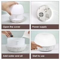 Diffuseur d'huiles essentielles ultrasonique électrique, machine à bruit blanc, humidificateur à brume, 7 lumières LED colorées, 9 sons apaisants, 1 an
