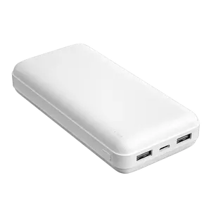 10000Mah 2.4a Plastic Powerbank Geen Batterij Duurzame Draagbare Usb-Oplader Super Dun Met Led Trending Producten