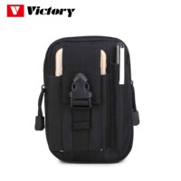 VICTORY Sac banane tactique compact unisexe en Molle, sacoche polyvalente pour gilet, activités de plein air, fermeture éclair