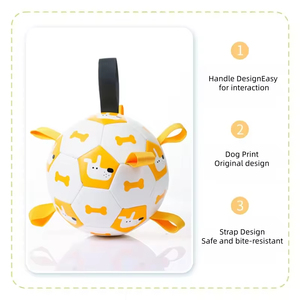 Jouets interactifs pour chiens : cordes de saut, jouets de tirage à l'eau, ballons de football à rayures pour le tirage à l'équerre - Product Image 6