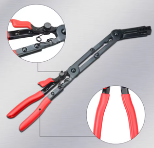 <span class=keywords><strong>Pince</strong></span> à collier de serrage à double articulation à <span class=keywords><strong>longue</strong></span> <span class=keywords><strong>portée</strong></span>, universelle, en métal, avec poignée confortable et embout de coupe croisée pour l'entretien automobile - Product Image 5