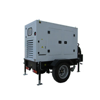 Groupe électrogène diesel silencieux mobile et portable Haitai Power 20-200 kW avec remorque, refroidissement par eau, fabriqué en Chine