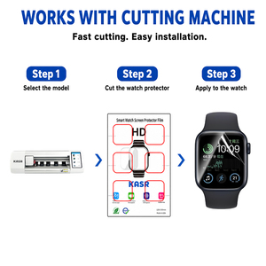 Uhren-Displayschutzfolie Hydrogel-Film für Apple Samsung Huawei Smartwatch mit Schneideservice und Aufbewahrung - Product Image 3