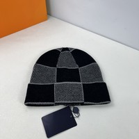 Bonnet en tricot acrylique réversible unisexe de haute qualité, style designer, avec logo personnalisé, pour l'automne et l'hiver, idéal pour le ski
