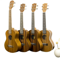 Ensemble d'ukulélé 21/23/26 pouces, corps en contreplaqué mat, 4 cordes, guitare pour débutant avec étui et accessoires