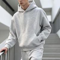 Sweat à capuche épais et lourd, uni, surdimensionné, unisexe, avec logo personnalisé, très vendu, effet vintage