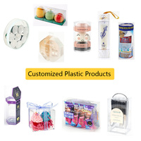 Boîte cadeau pliable en plastique transparent PET/PVC recyclé écologique pour mini gâteaux et bouquets de sushis, idéale pour les plats à emporter