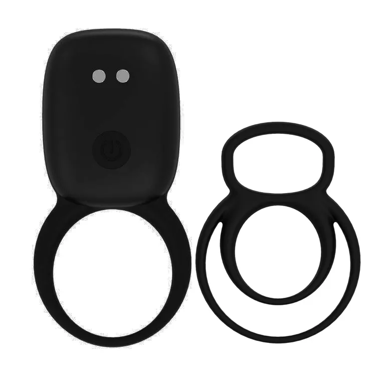 Rechargeable Vibrating Cock Ring Powerful Penis Ring Sex Toy For Couples Female Clit Stimulation With Replaceable Double Ring