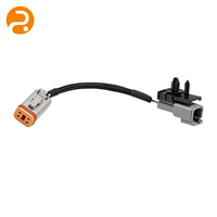 Cable Adaptador de 4 Pines y 2 Pines Estilo Alemán Personalizado, Funda Protectora de PVC Trenzada, Conductores OFC, Aplicaciones Industriales y Automotrices
