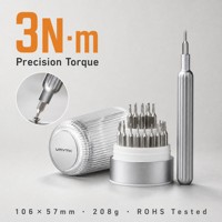 Jeu de tournevis de précision 30 en 1 en gros, kit d'outils de réparation CRV en vrac pour distributeurs et détaillants, manche en aluminium, 4 couleurs, ROHS