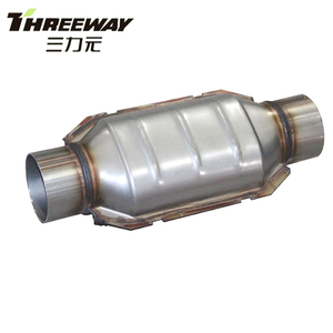 ตัวเร่งปฏิกิริยาแบบสามทาง ขนาด 2 นิ้ว 2.5 นิ้ว 3 นิ้ว มาตรฐาน EPA OBD2 EURO 4 แบบรังผึ้งเซรามิก รูปทรงวงรี ใช้ได้กับรถยนต์ทั่วไป พร้อมฝาครอบกันความร้อน - Product Image 5