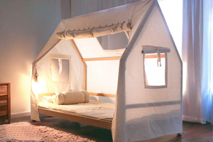 Marco de cama de piso Ropa de cama para niños pequeños Marco de cama de plataforma - Product Image 2